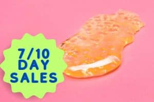 710 day sale image on pink background